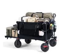 TIMBER RIDGE Festival Trolley 400L with Tailgate Folding Beach Trolley Cart