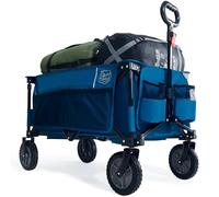 TIMBER RIDGE Festival Trolley on Wheels with Adjustable Handle, 200L Folding Wagon Trolley for Camping Outdoor Garden Picnic Shopping, Heavy Duty Foldable Cart Large Capacity