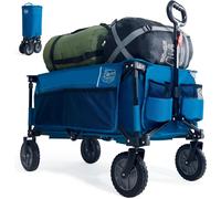 TIMBER RIDGE Festival Trolley on Wheels, 200L Folding Camping Trolley Wagon wit