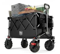 TIMBER RIDGE Folding Festival Trolley on Wheels 250L Heavy Duty Beach Cart