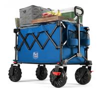 TIMBER RIDGE Folding Festival Trolley on Wheels 250L Heavy Duty Beach Wagon