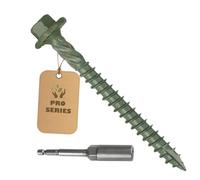 Timber Screws#14 x 2-1/2 inch, Heavy Duty Structural Wood Screws, Green Rust-Resistant Coating, Lag Screws & Lag Bolts for Wood, Construction, Landscaping & Railroad Ties (Hex Socket，160-PACK)