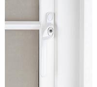 Timber Series Connoisseur Mk2 Offset Locking Espag Window Handle - White (Left Hand)