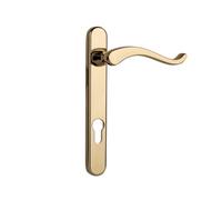 Timber Series Windsor Swan Door Handle (Left Hand) - Polished Gold - (Sold In Pairs)
