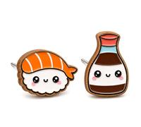 Timber Stud Earrings for Women Handmade Wooden Accessories Gifts Whimsical Cute Stud Earring, Wood, No Gemstone
