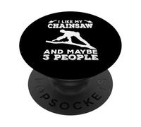 Timber Tales Tee - 3 Friends and a Chainsaw PopSockets Adhesive PopGrip