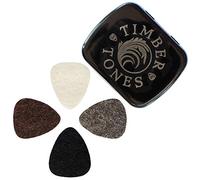 Timber Tones - 4 Felt Ukulele Picks: Black, Grey, Brown & Natural Wool Felt, 4mm & 5mm Thickness, Ideal for All Ukulele Styles