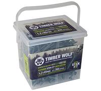 Timber TW42065D Wolf Stick-Fit Decking Screws - 4.2 x 65mm, Organic Green Coating
