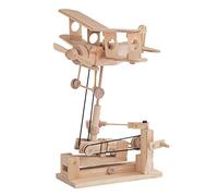 Timberkits Automata Aircraft Bi-Plane Mechanical Wooden Puzzle-Model Construction Kit, Wood,BIPL0001