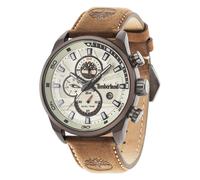 Timberland Men's Quartz Watch with Beige Dial Analogue Display and Beige (Light Brown) Leather Strap 14816JLBN/07