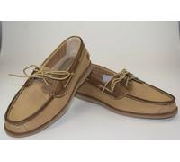 Timberland 2-Eye Canvas Boat Shoes Mens Canvas Sneakers Beige 95573