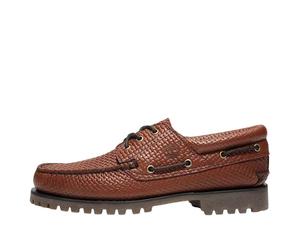 Timberland Authentic 3-Eye Lug Handsewn Boat 'Brown' TB0A2PDQEM41 9.5