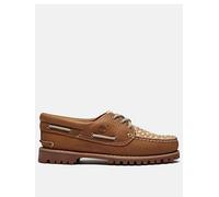 Timberland Authentic 3-Eye Lug Handsewn Boat Shoe, Brown, Size 5, Women Brown