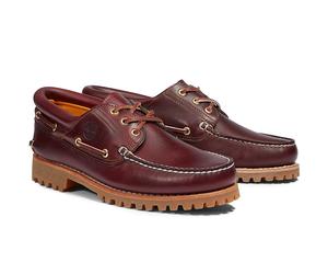 Timberland® Authentic 3-Eye Lug Handsewn Boat Shoe - Burgundy - Size 7.5