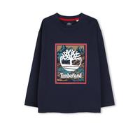 Timberland Boys Logo Graphic Long Sleeve T-Shirt, Navy, Size 16 Years Navy