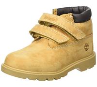 Timberland Boy's Unisex Kids Double Strap Hook & Loop Waterproof (Toddler) Chukka Boots, Wheat Nubuck, 11 UK Child
