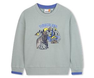 Timberland - Brushed Fleece Sweatshirt - Silver Blue - Boy - 6 Years