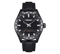Timberland Men's Calverton Watch in Black with Leather Strap Case Diameter 46 mm TDWGA2201203