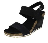 Timberland Capri Sunset Wedge, Women's Ankle Strap, Black Black Nubuck, 6.5 UK (39.5 EU)