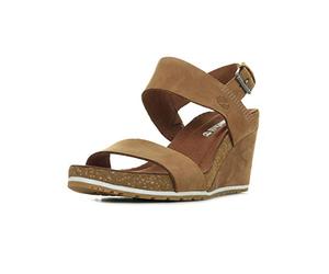 Timberland Capri Sunset Wedge, Women's Ankle Strap, Brown (Rust Nubuck), 6 UK (39 EU)