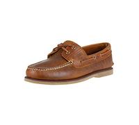 Classic Boat 2 Eye Leather Men's Shoes - Medium Brown / UK 8 | US 8.5 Men | EU 42 / Wide