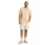 Timberland Cotton Linen Short Sleeve Shirt Beige XL Men