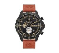 Timberland Dunford Tbl16003jyb/02 Men's 46mm Black Dial Quartz Watch, Brown Leather Strap
