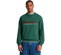 Timberland Established 1973 Embroidered Logo Crew Hoodie Green XL Men