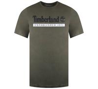 Timberland Established 1973 Mens Dark Green T-Shirt Cotton - Size Medium