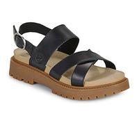Clairmont Way Cross Strap Sandals in Leather Black