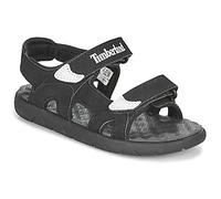 Kids Perkins Row 2-Strap Sandals in Leather with Touch 'n' Close Fastening Black