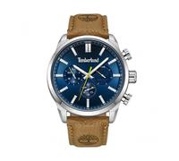 Timberland Henniker Ii Tdwgf0028702 Men's 46mm Blue Dial Quartz Watch - Brown Leather Strap