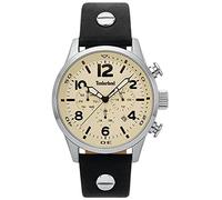 Timberland Men's Analogue Quartz Watch Jenness 15376JS-07 Leather Bracelet Black 52mm