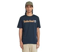 Timberland Kennebec Linear Logo T-Shirt - Navy, Navy, Size S, Men Navy