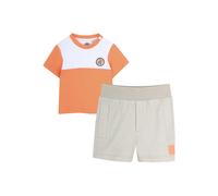 Timberland Kids colourblock logo-appliqué short set - Grey 3 mth-6 mth-9 mth-12 mth-18 mth