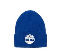 Timberland Kids logo-embroidered ribbed-knit beanie hat - Blue 50-52-54-56