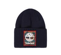 Timberland Kids logo-patch ribbed beanie hat - Blue 40-42-44-46