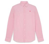 Timberland - L/S Seersucker Striped Shirt Regular - Shirt size L, pink