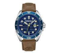 Timberland Ladies Multi-Function Watch Carrigan Blue Leather Strap Case Diameter 44mm TDWGB2230604, Blue, Modern