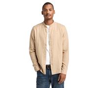 Timberland Linen Korean Collar Shirt Medium Beige size M | Casual Shirts Outlet | Men | Brown M