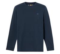Timberland Logo Ls T-Shirt - Men Long Bio Cotton Blue TB0A2FQD New