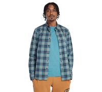 Timberland Ls Stretch Poplin Tartan Shirt Slim Storm Blue Yd size S | Casual Shirts Outlet | Men | Blue S