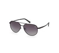 Timberland Man TB9304 02D Sunglasses Metal Black Smoke Squared Polarized Shaded