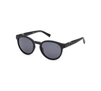 Timberland Man TB9323 02D Sunglasses Injected Black Smoke Round Polarized