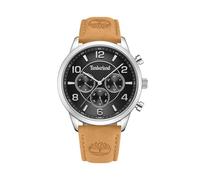 Timberland Managate Tdwgf0042102 Men's 44mm Black Dial Quartz Watch - Brown Leather Strap