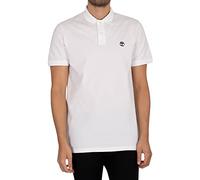 Timberland Men Basic Polo T-Shirt, White/Navy, XXL