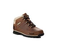 Timberland Euro Sprint Mid Hiker Leather Textile Men's Lace Up Boots - Medium Brown - Size:UK 7.5