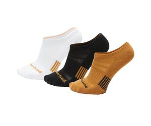 Timberland Men's 3PP New Market Double Logo Half Cushion No Show Socks, Multi, L