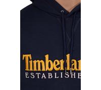 Timberland Embroidery Logo Brush Back Hoodie - BLUE - Mens Medium