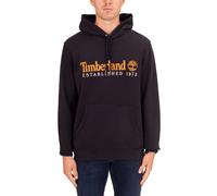 Timberland Embroidery Logo Brush Back Hoodie - BLUE - Mens Small